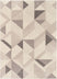 Otto Modern Geometric Boxes & Triangles Beige Distressed High-Low Rug