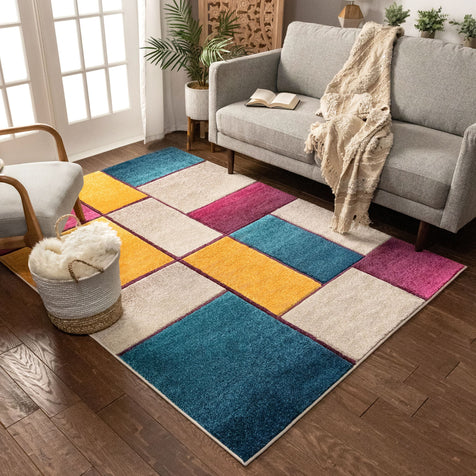 Saree Cream Mid-Century Modern Rug