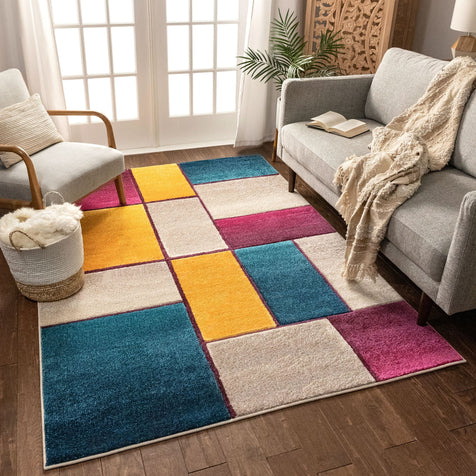 Saree Cream Mid-Century Modern Rug