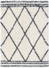 Sedona Modern Ethnic Shag Ivory Grey Soft Rug
