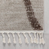 Lydia Contemporary Coastal Geometric Ivory High-Low Textured Rug