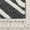 Lydia Contemporary Coastal Geometric Black 7'10" x 9'10" High-Low Textured Rug