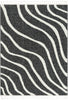 Lydia Contemporary Coastal Geometric Black 7'10" x 9'10" High-Low Textured Rug