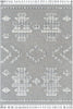 Savannah Tribal Geometric Pattern Ivory High-Low Textured Rug