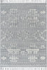 Savannah Tribal Geometric Pattern Grey High-Low Textured Rug