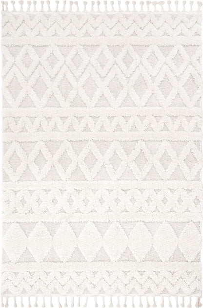 Austen Ivory Vintage Diamond Pattern Ivory Farmhouse Rug