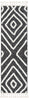 Willow Moroccan Lattice Trellis Black High-Low Textured Rug