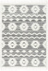 Addison Tribal Moroccan Diamond Pattern Black/Off-White High-Low Textured Rug