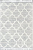 Avery Moroccan Lattice Trellis Cream High-Low Textured Rug