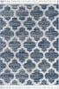 Avery Moroccan Lattice Trellis 7'10" x 9'10" Navy Blue Grey High-Low Textured Rug
