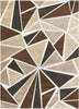 Blossom Ivory Mid-Century Modern Geometric 3'11" x 5'3" Rug