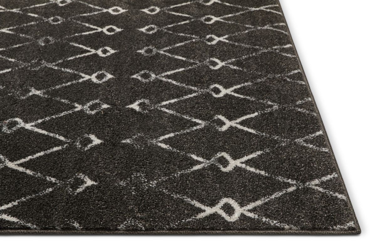 Passione Grey Modern Trellis Rug