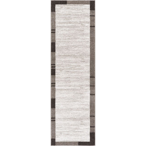Contessa Ivory Modern Border Distressed Rug