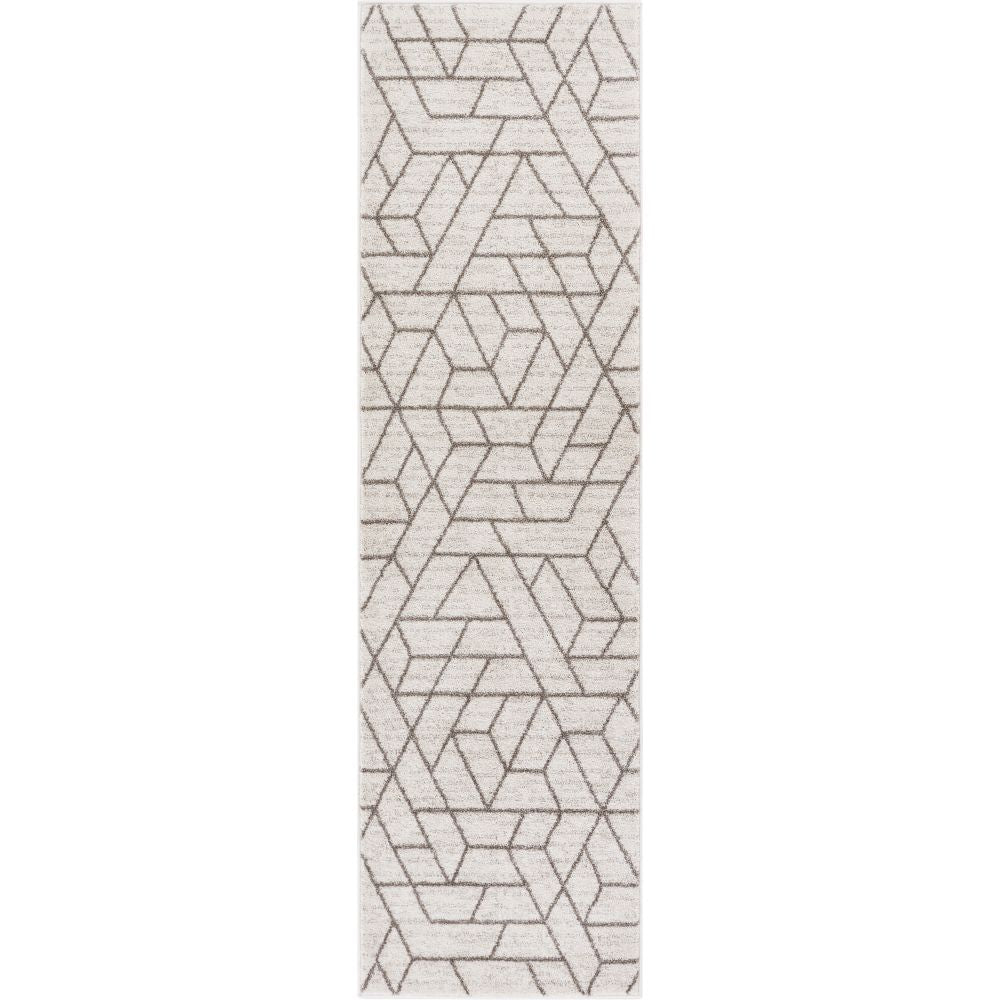 Tume Ivory Modern Tiled Geometric Rug