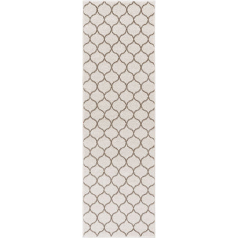 Ramon Ivory Moroccan Lattice Ogee Rug