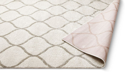 Ramon Ivory Moroccan Lattice Ogee Rug