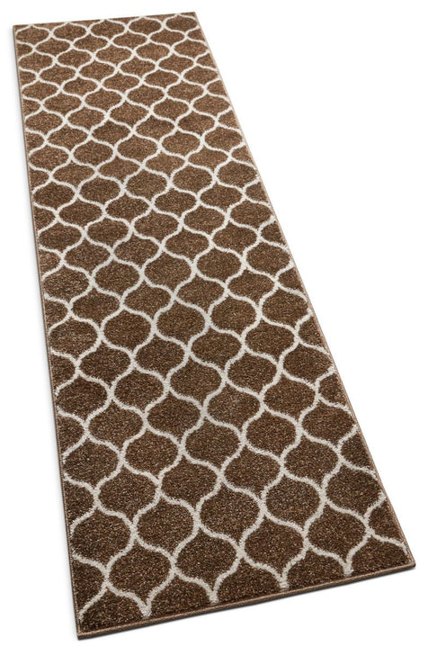 Ramon Brown Moroccan Lattice Ogee Rug