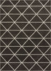 Dulce Charcoal Grey Modern Geometric Triangles Rug 5'3" x 7'3"