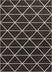 Dulce Charcoal Grey Modern Geometric Triangles Rug 5'3
