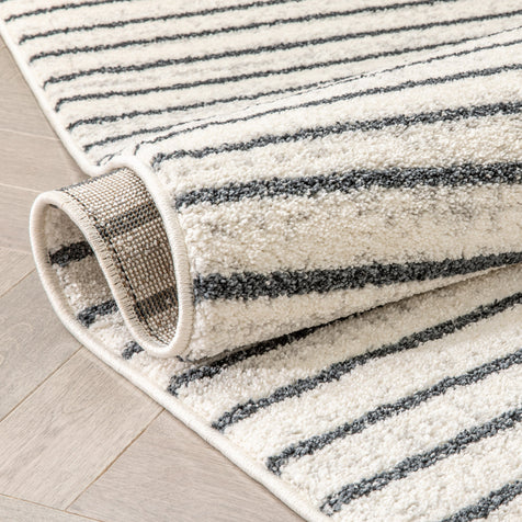 Josie Nordic Medallion Stripes Grey Rug