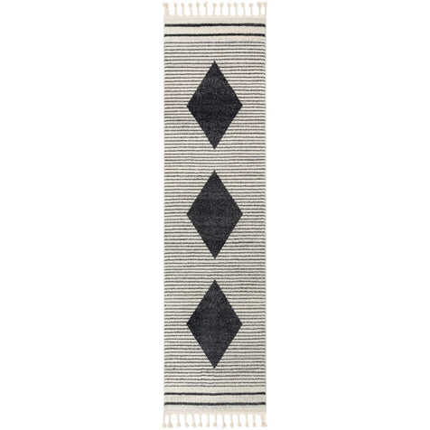 Josie Nordic Medallion Stripes Grey Rug