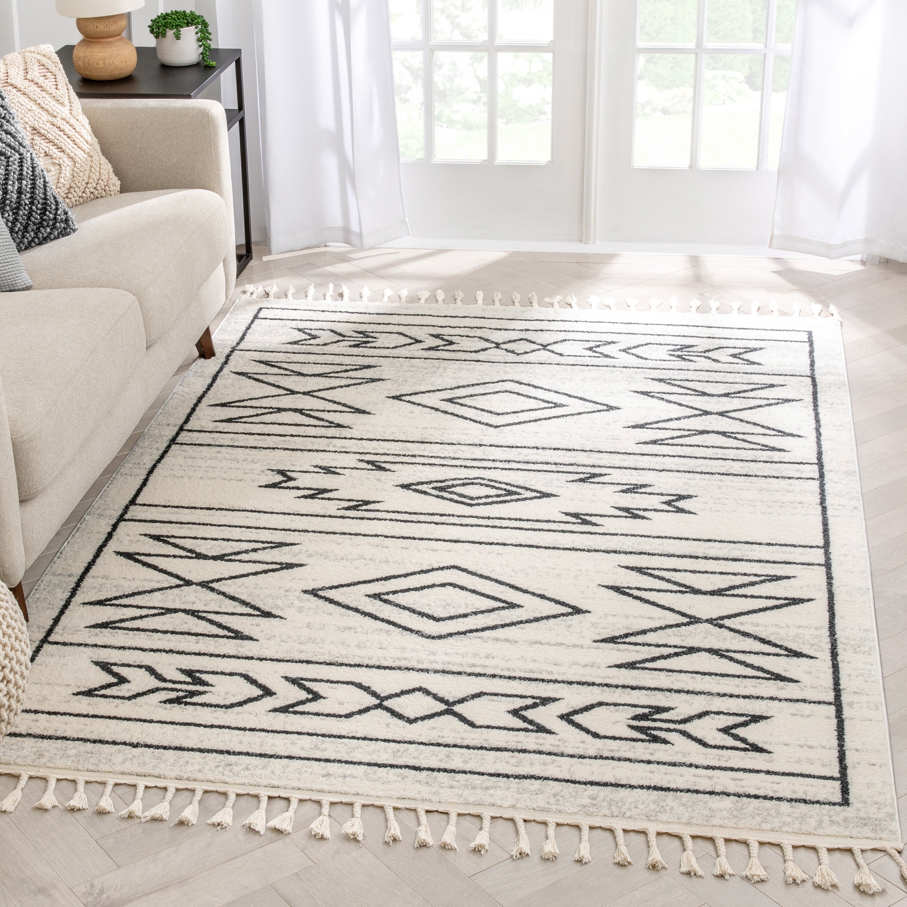 Gota Moroccan Tribal Ivory Rug