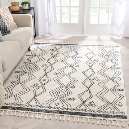 Darcy Modern Farmhouse Tribal Pattern Ivory Rug