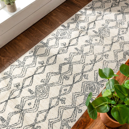 Darcy Modern Farmhouse Tribal Pattern Ivory Rug