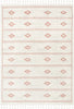 Parallel Moroccan Tribal Diamond Pattern Blush Rug