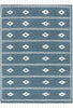 Parallel Moroccan Tribal Diamond Pattern Blue Rug