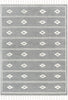 Parallel Moroccan Tribal Diamond Pattern Grey Rug