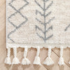 Current Moroccan Tribal Diamond Pattern Ivory Grey Rug