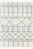 Schematica Nordic Tribal Geometric Pattern Ivory Blue Rug