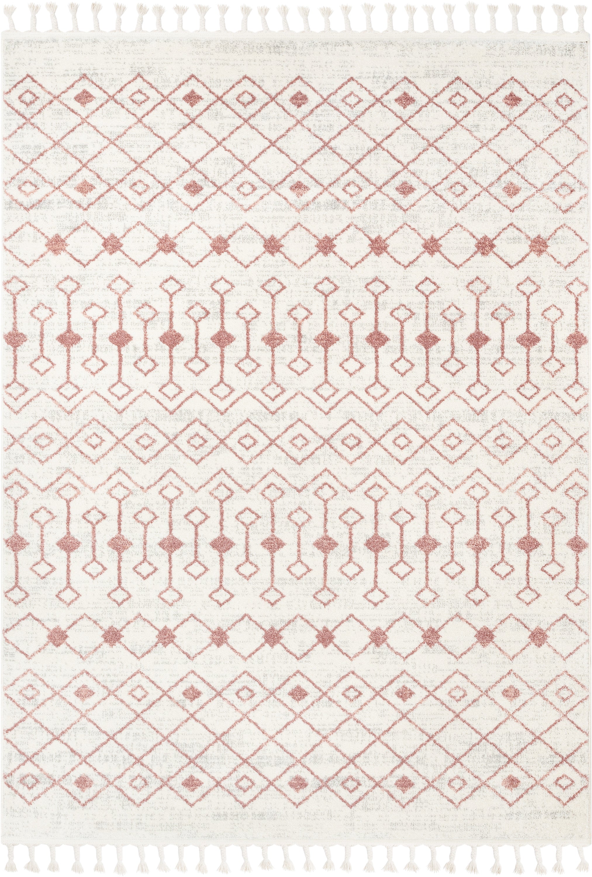 Transistora Nordic Tribal Trellis Pattern Blush Rug