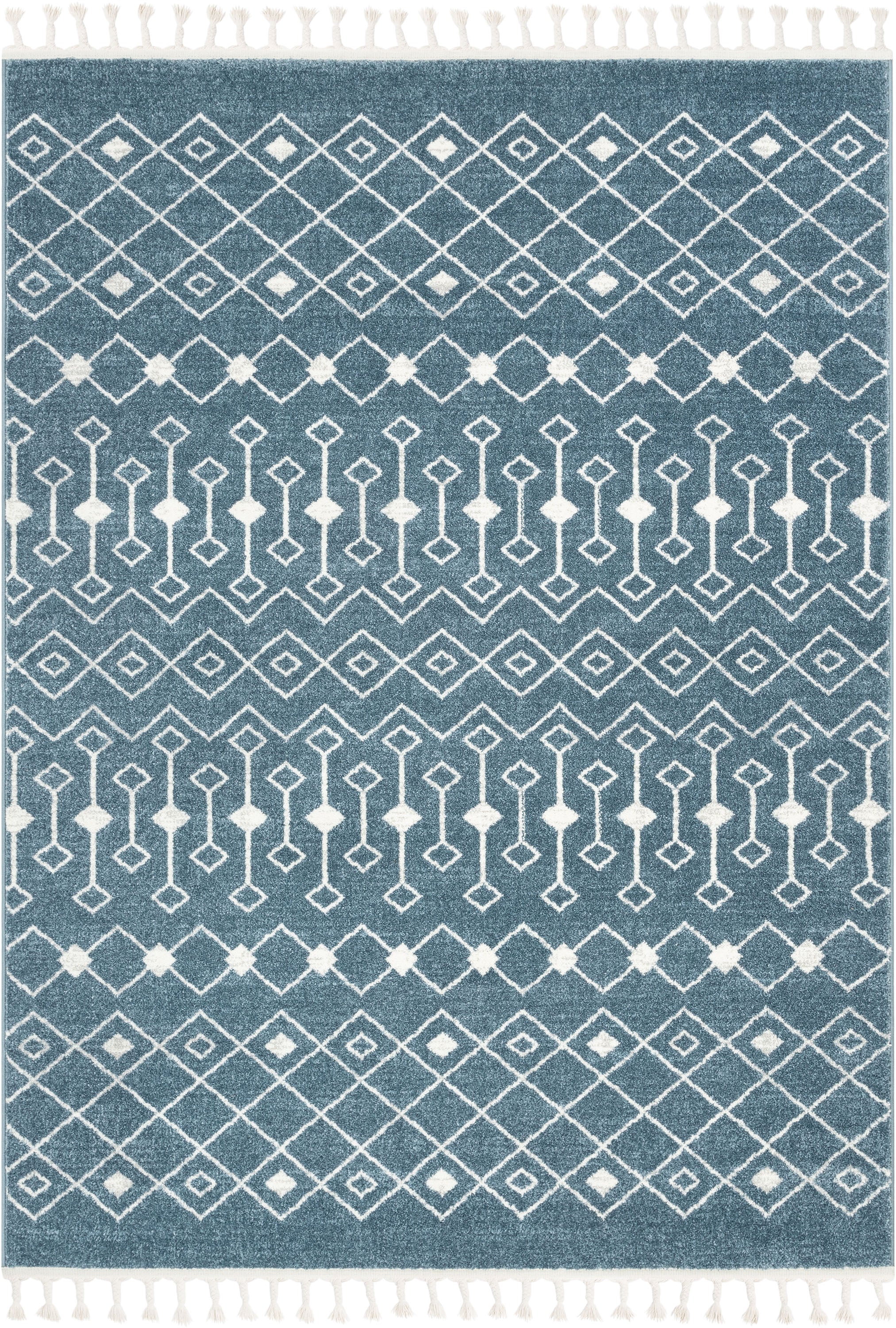 Transistora Nordic Tribal Trellis Blue 5'3" x 7'3" Rug