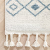 Transistora Nordic Tribal Trellis Pattern Light Blue Ivory Rug