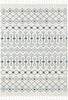 Transistora Nordic Tribal Trellis Pattern Light Blue Ivory Rug