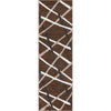 Piku Brown Modern Geometric Lines Rug