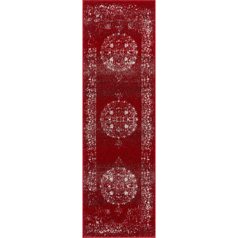 Mora Red Traditional Vintage Persian Distressed Rug 7'10" x 9'10"