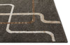 Juillet Charcoal Modern Geometric Solid Lines Rug