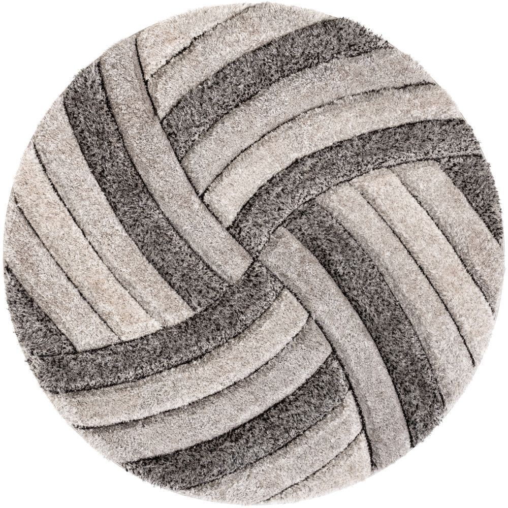 Ucci Grey Modern 3D Textured Shag Rug