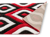 Malibu Red Modern 3D Textured Shag Rug