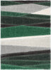 Apallo Modern Geometric Green 3D Textured Thick & Soft Shag Rug