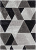 Holland Modern Geometric Black 3D Textured Thick & Soft Shag Rug