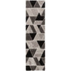 Holland Modern Geometric Black 3D Textured Thick & Soft Shag Rug