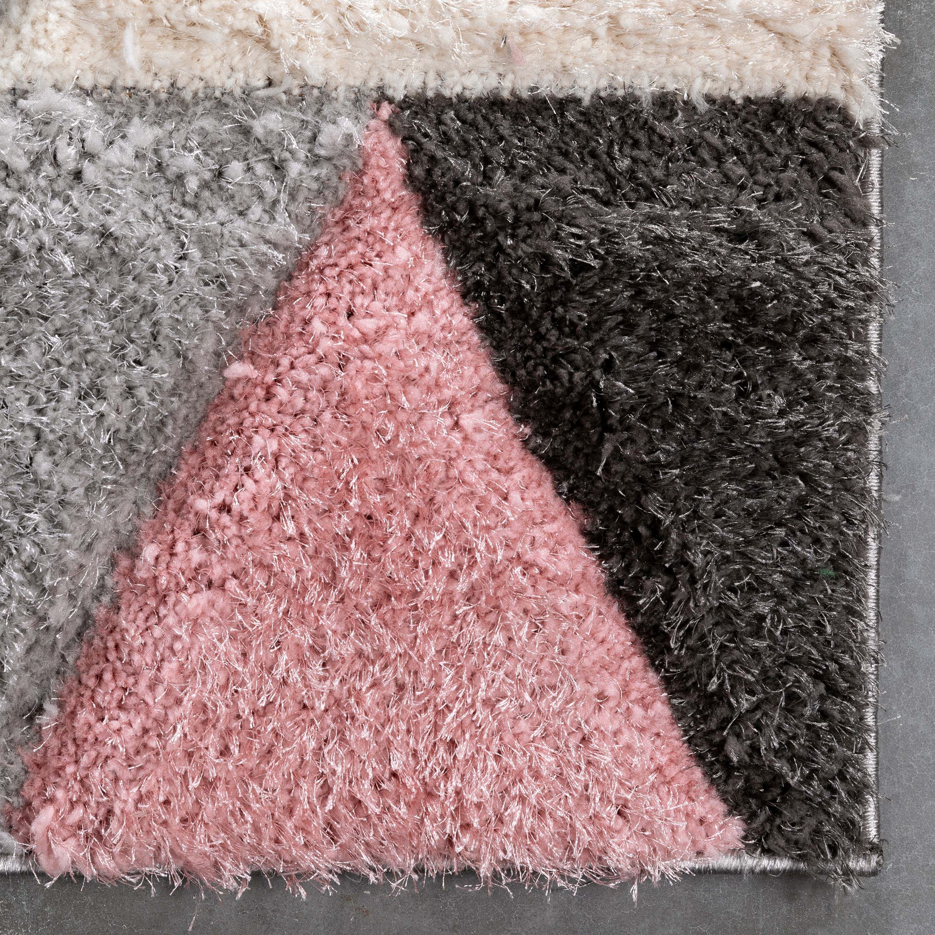 Holland Modern Geometric Blush 3D Textured Thick & Soft Shag Rug