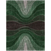 Luz Modern Geometric Green 3D Textured Thick & Soft Shag Rug