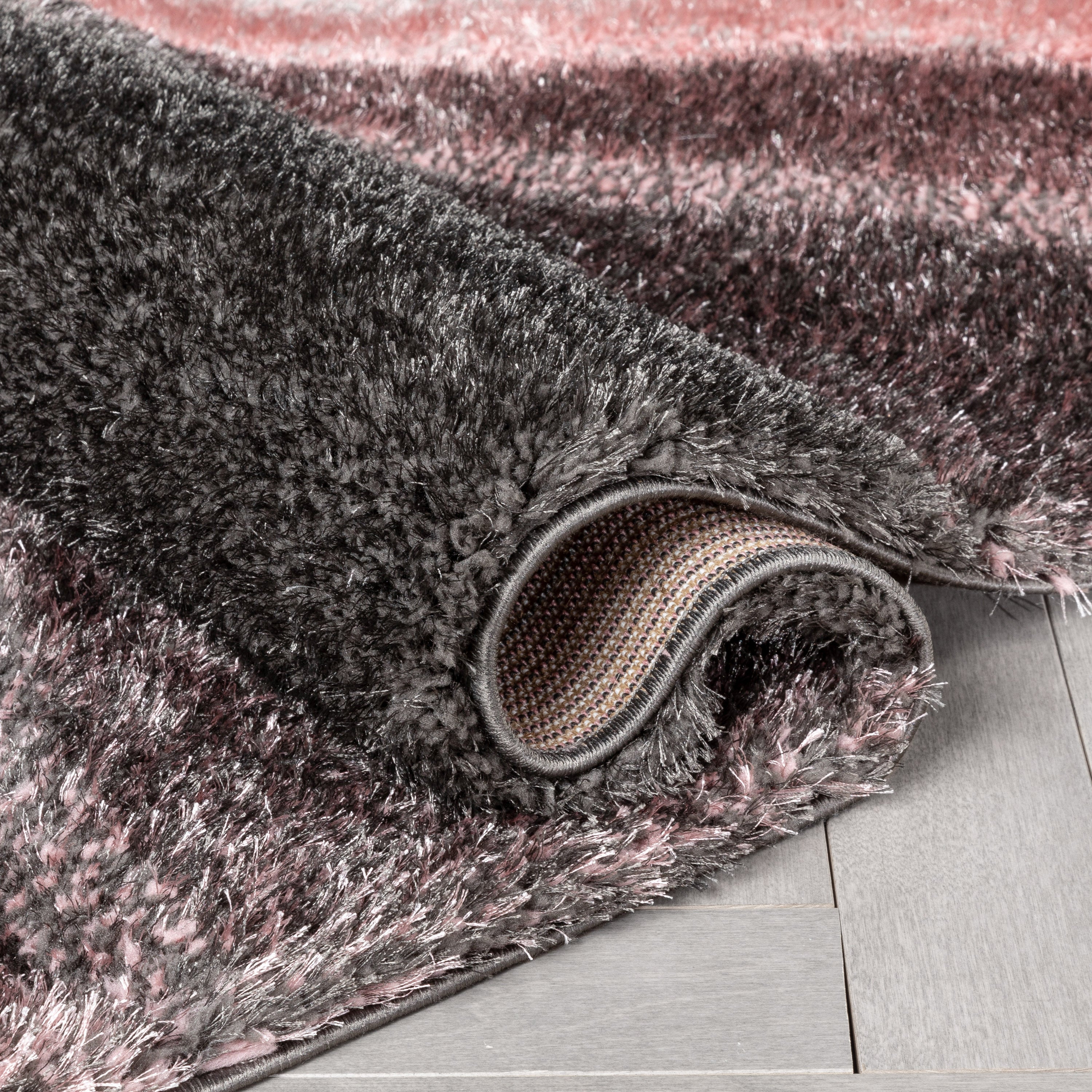 Luz Modern Geometric Blush 3D Textured Thick & Soft Shag Rug