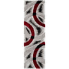 Oahu Red Modern Geometric 3D Textured Shag Rug