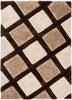 Posh Brown Modern Geometric 3D Textured Shag Rug By Chill Rugs